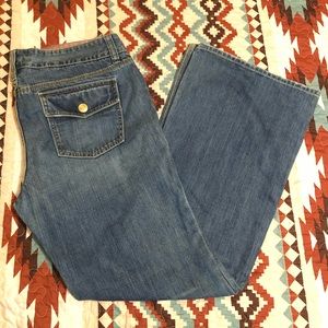 Old Navy Vintage Low Waist Flare Leg Jeans 14 NICE